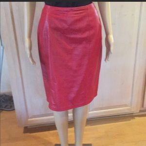 Revue Red Genuine Soft Leather Skirt size 8